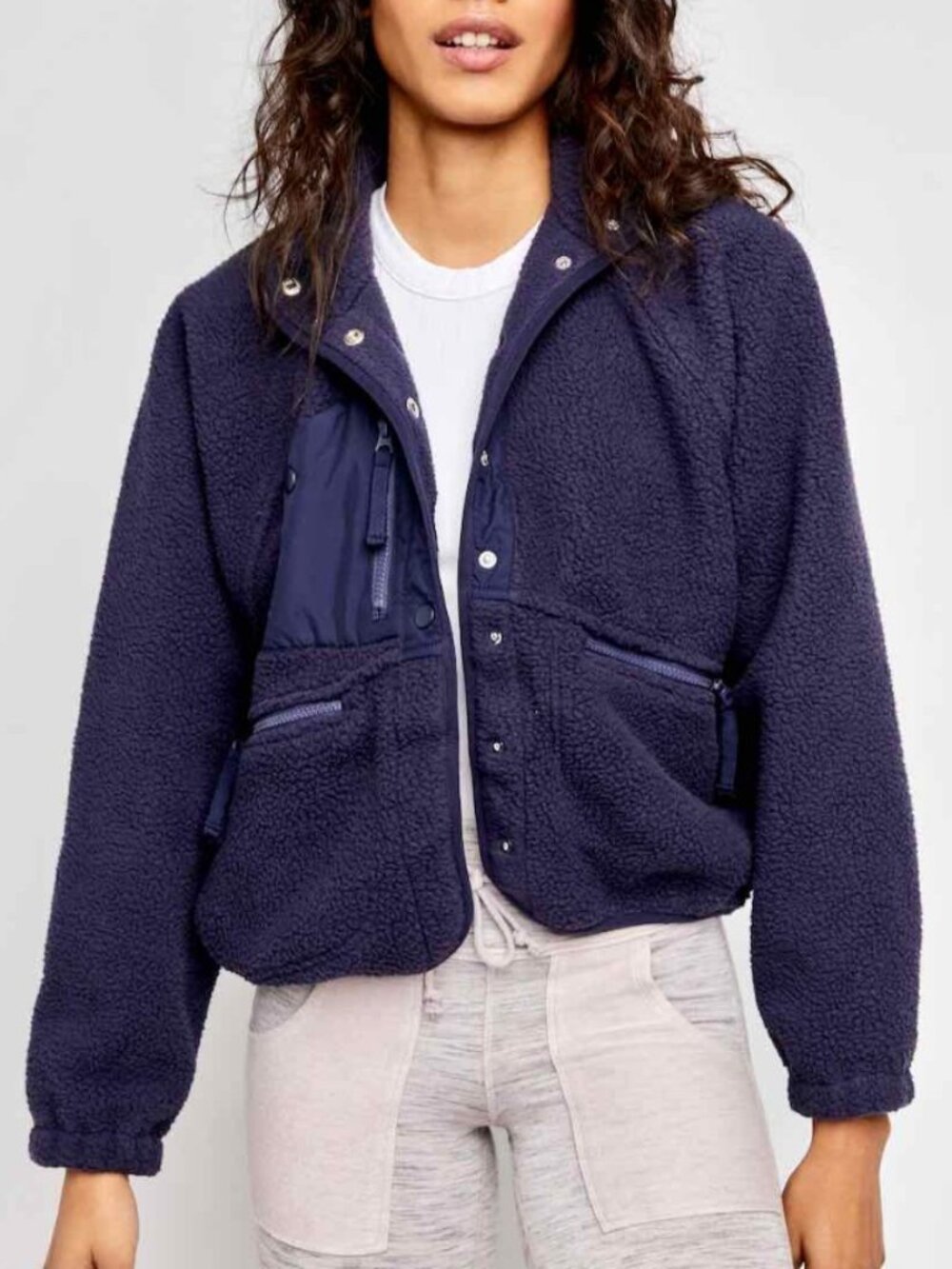 NWOT Free People Hit the Slopes fleece Jacket